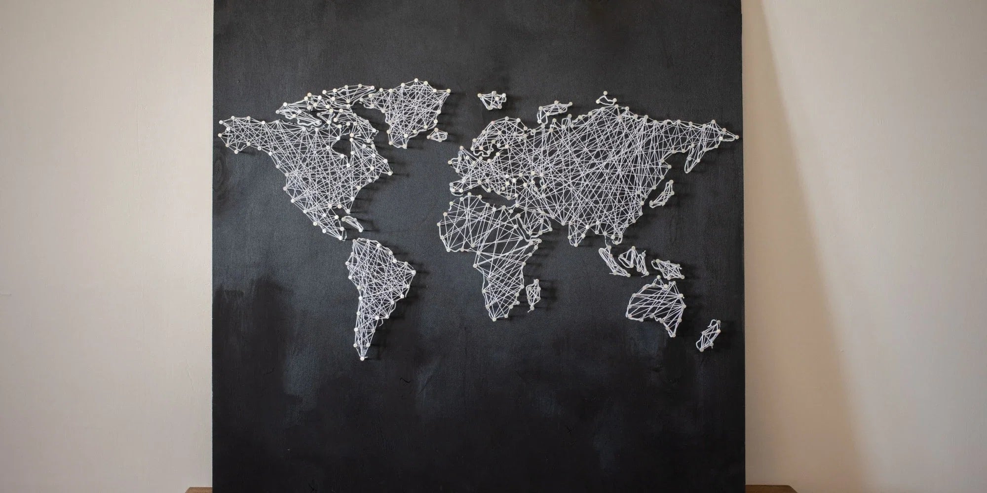Map of the World in Floss
