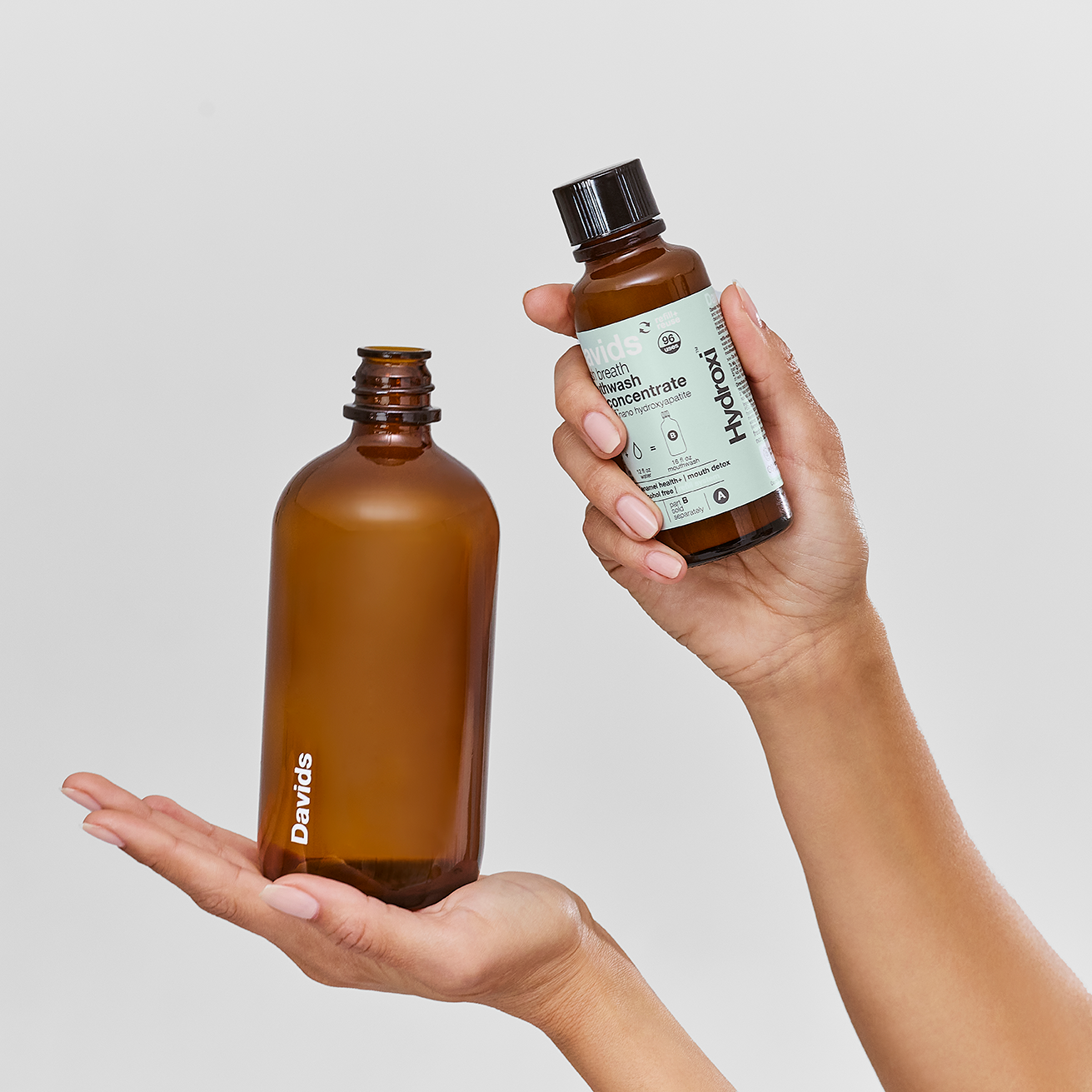 Davids Hydroxi™ fresh breath mouthwash concentrate - natural fresh mint