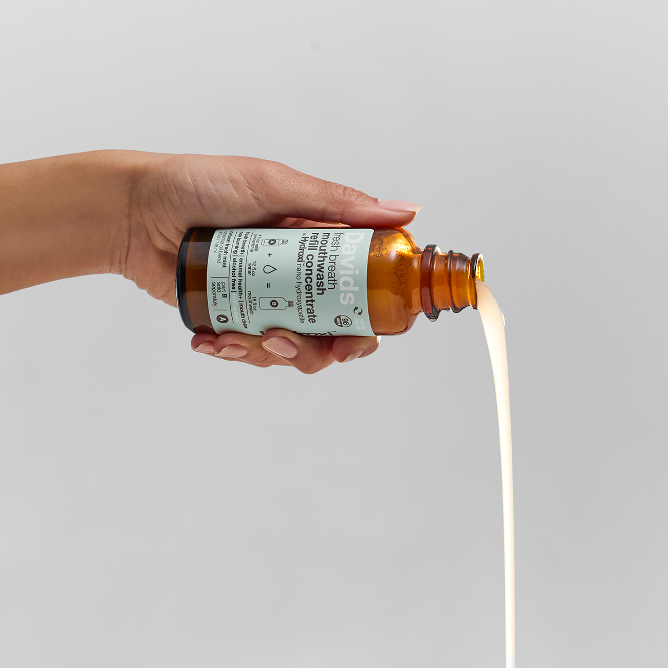 Davids Hydroxi™ fresh breath mouthwash concentrate - natural fresh mint