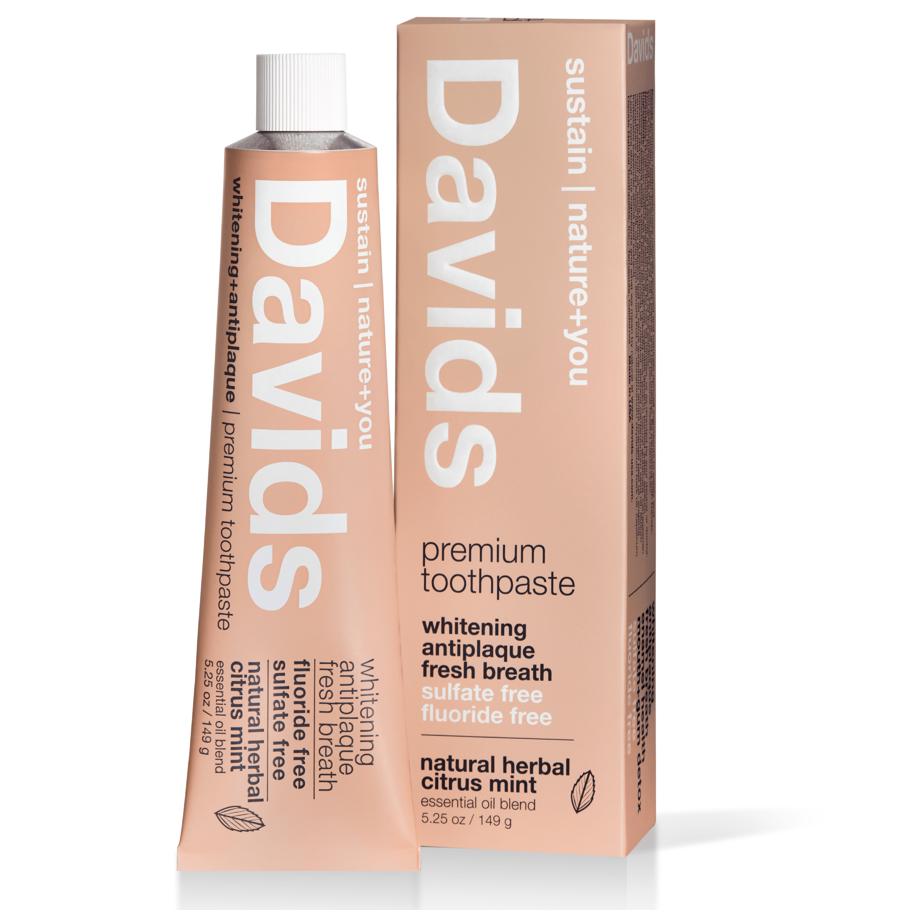 Davids premium toothpaste / herbal citrus peppermint