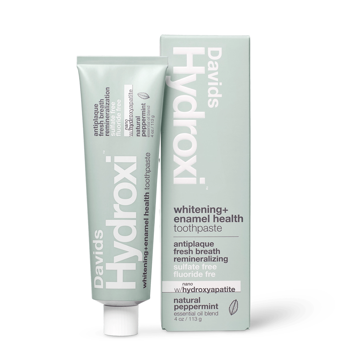 Davids Hydroxi™ whitening+enamel health nano hydroxyapatite premium toothpaste / peppermint