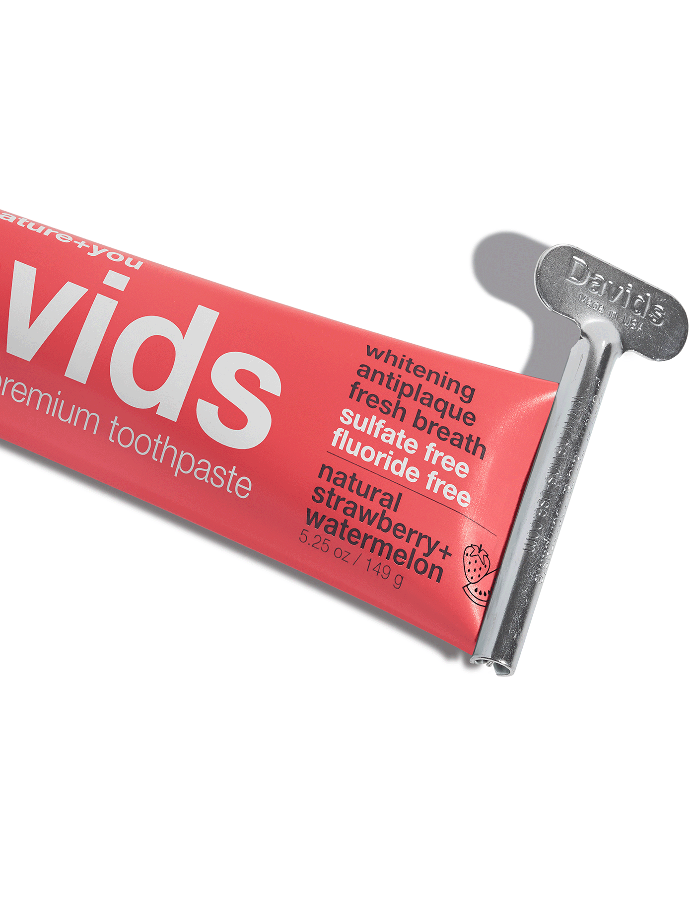 Davids kids + adults premium toothpaste / strawberry watermelon