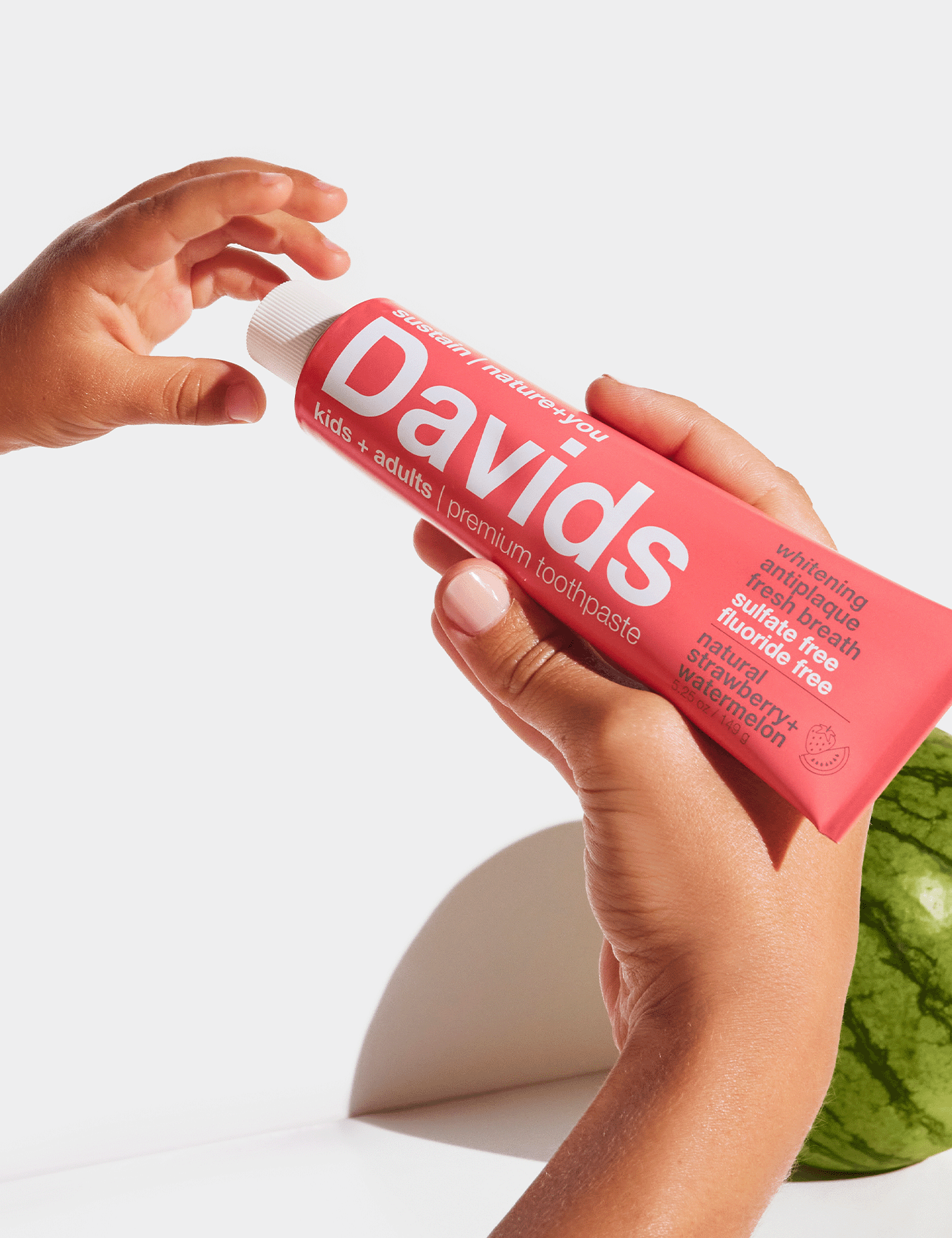 Davids kids + adults premium toothpaste  /  strawberry watermelon