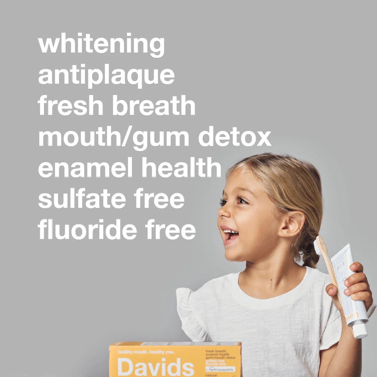 Davids Hydroxi™ kids + adults nano hydroxyapatite premium toothpaste / orange vanilla