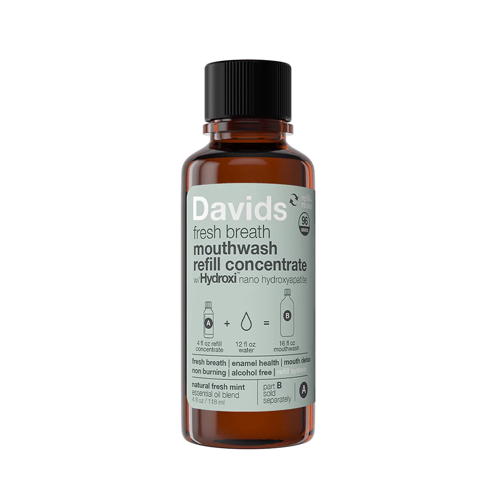 Davids Hydroxi™ fresh breath mouthwash / natural fresh mint / refill concentrate