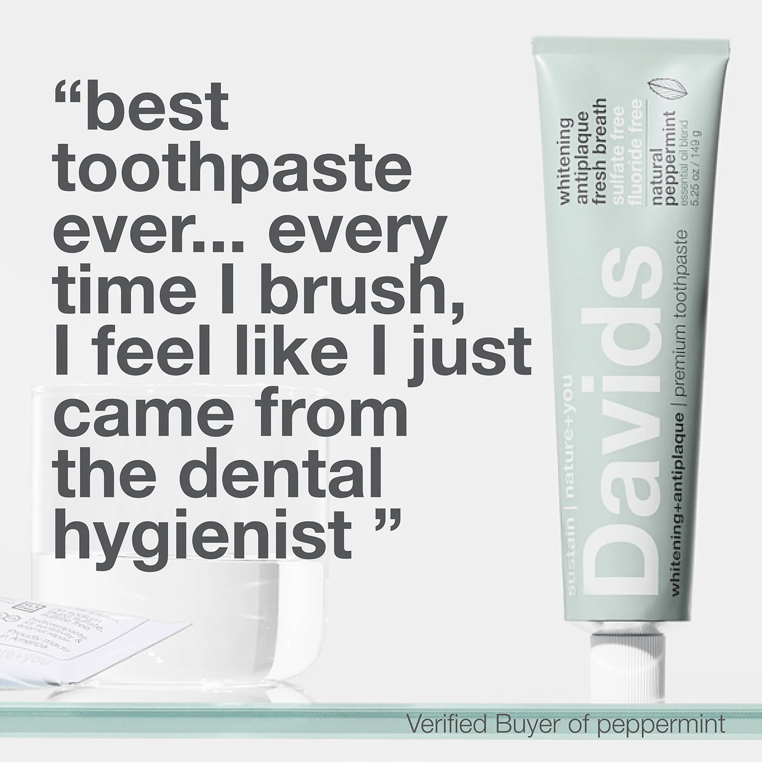 Davids premium toothpaste / peppermint
