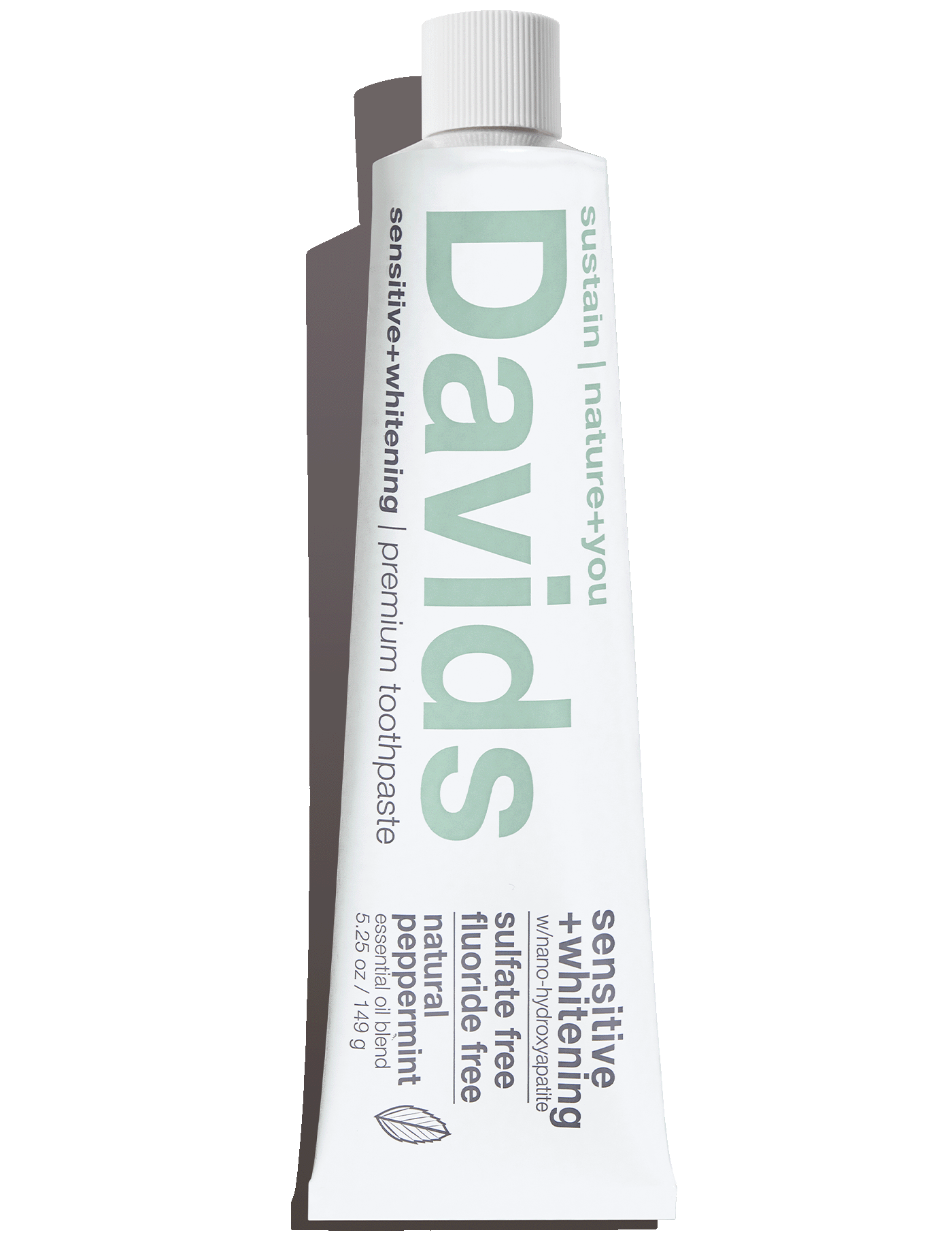 Davids sensitive+whitening nano-hydroxyapatite premium toothpaste / peppermint ***LIMIT QTY 1 DUE TO LOW SUPPLY***