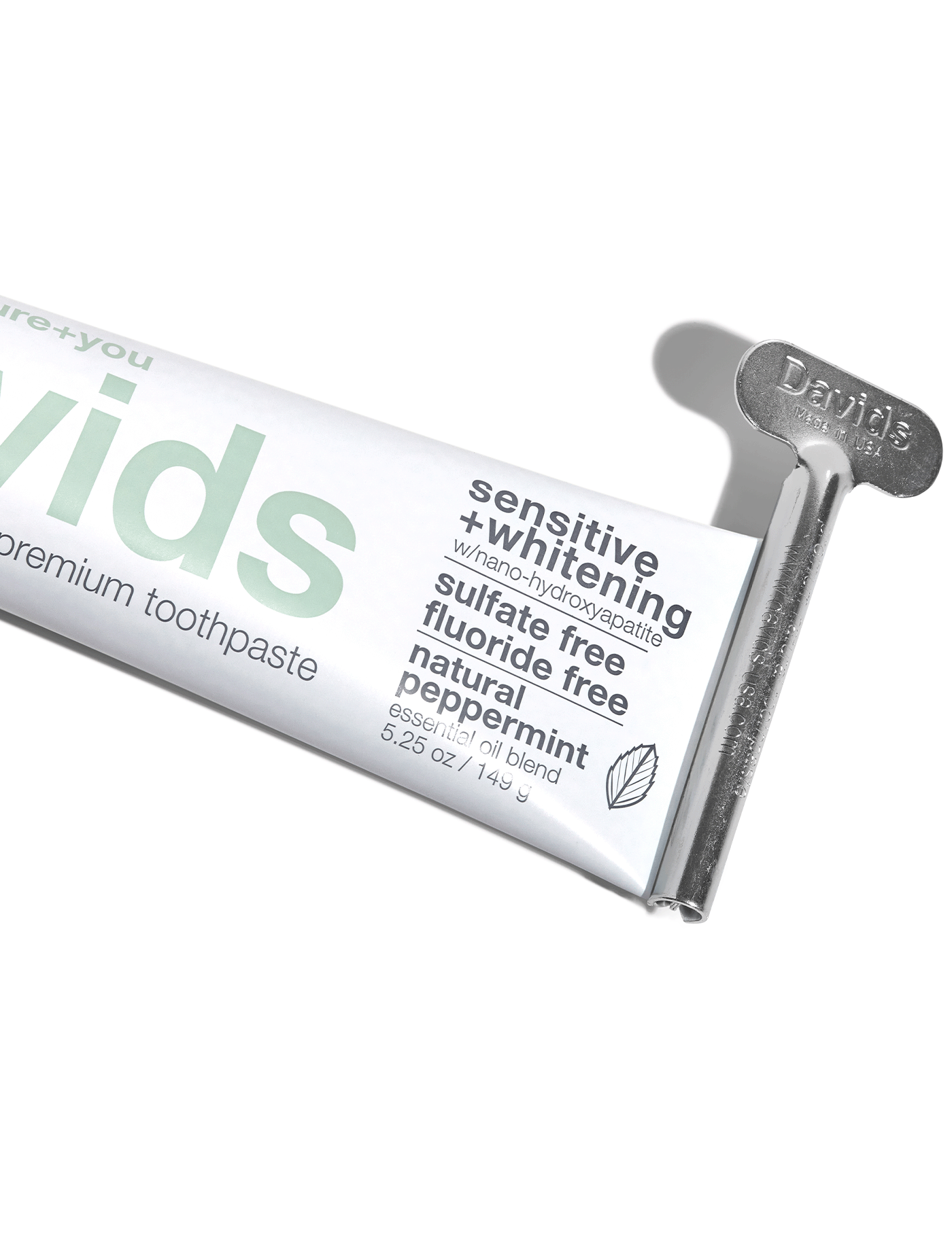 Davids sensitive+whitening nano-hydroxyapatite premium toothpaste / peppermint