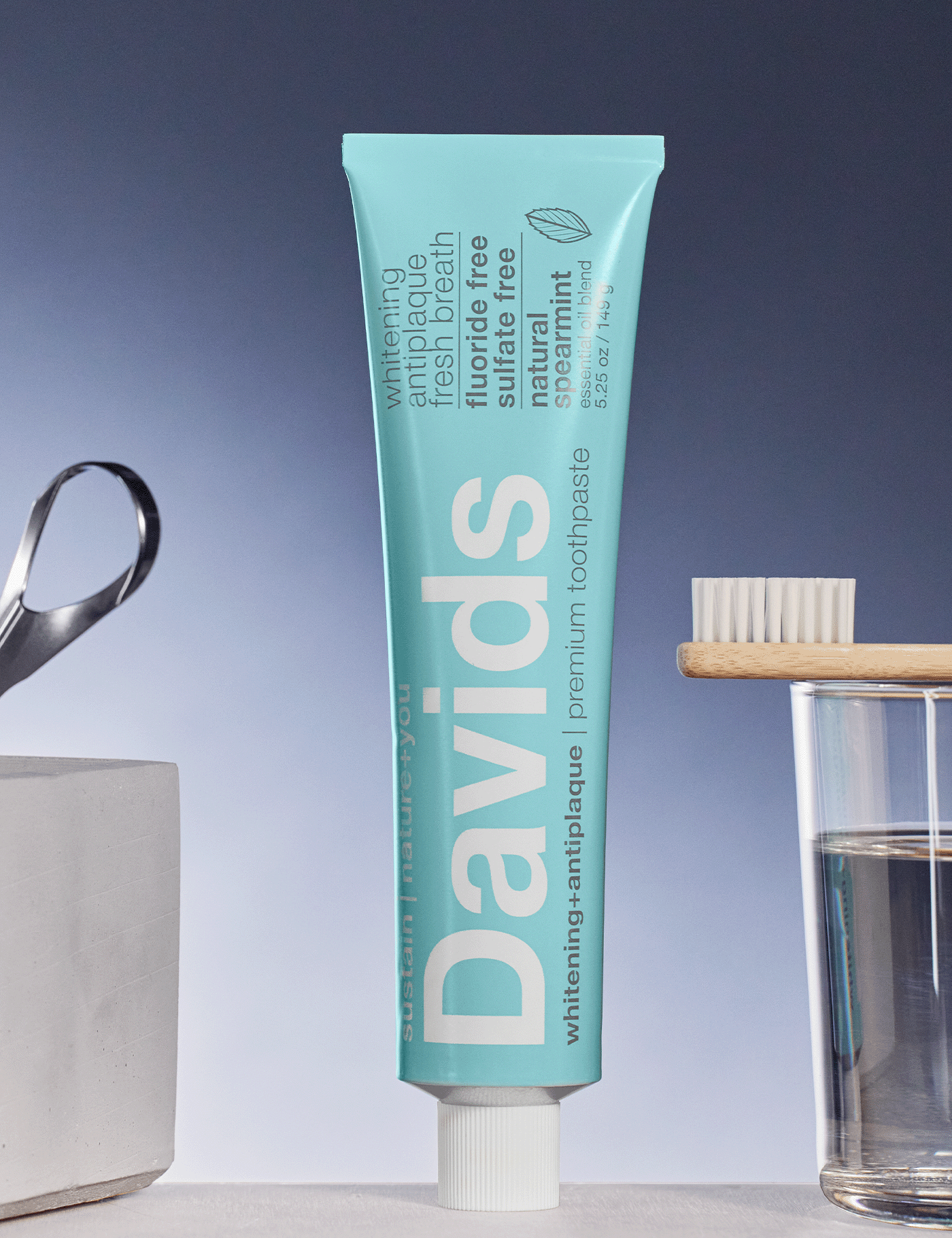 Davids premium toothpaste  /  spearmint