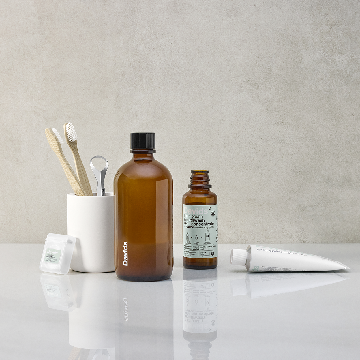 Davids Hydroxi™ fresh breath mouthwash refill kit - natural fresh mint