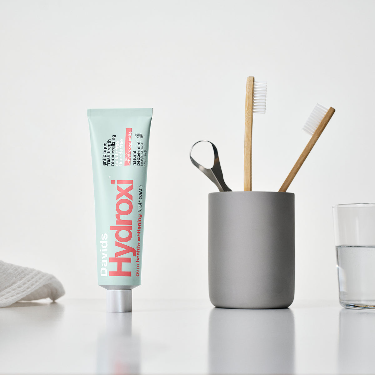 Davids Hydroxi™ gum health+whitening nano hydroxyapatite premium toothpaste / peppermint