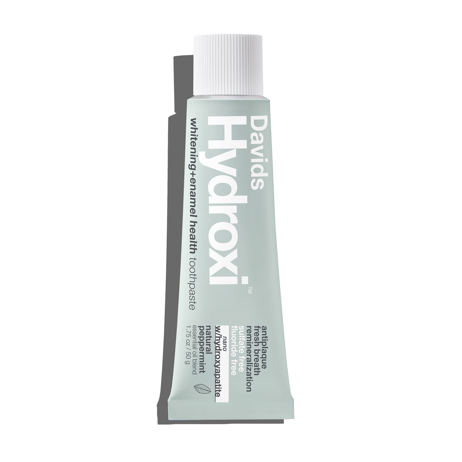 Davids Hydroxi™ travel size toothpaste / whitening + enamel health nano-hydroxyapatite / peppermint / 1.75 oz