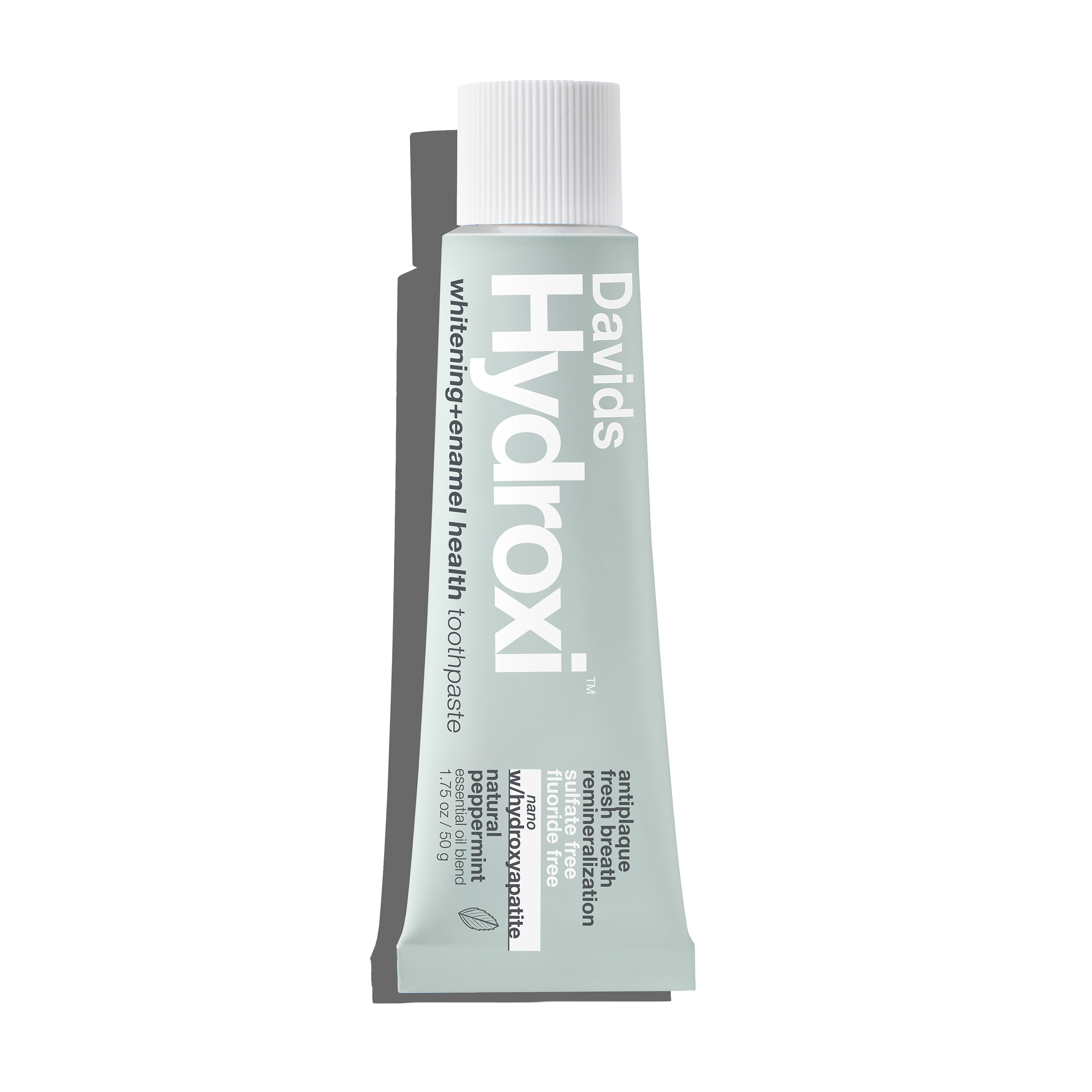 Davids Hydroxi™ travel size toothpaste / whitening + enamel health nano-hydroxyapatite / peppermint / 1.75 oz