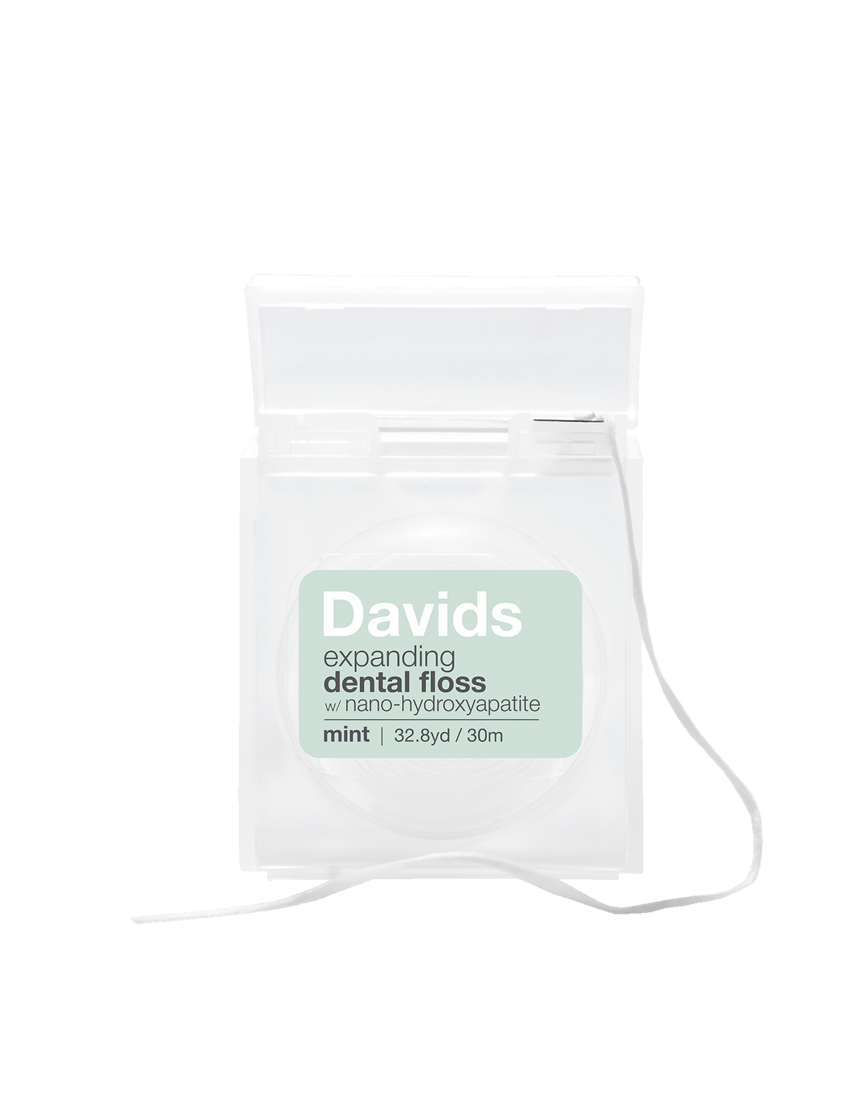 Davids Hydroxi™ expanding dental floss / refillable dispenser / mint