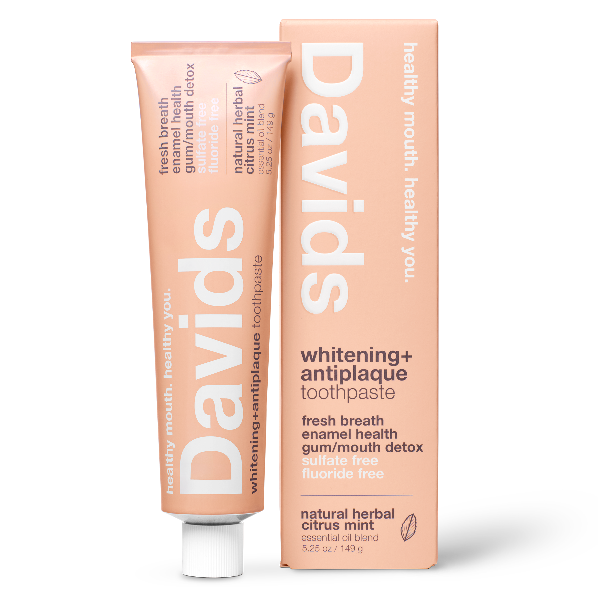 Davids premium toothpaste / herbal citrus peppermint