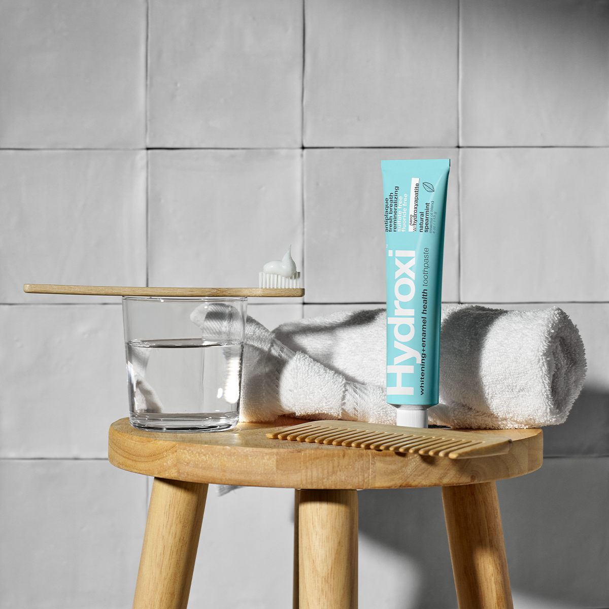 Davids Hydroxi™ whitening+enamel health nano hydroxyapatite premium toothpaste / spearmint image 2