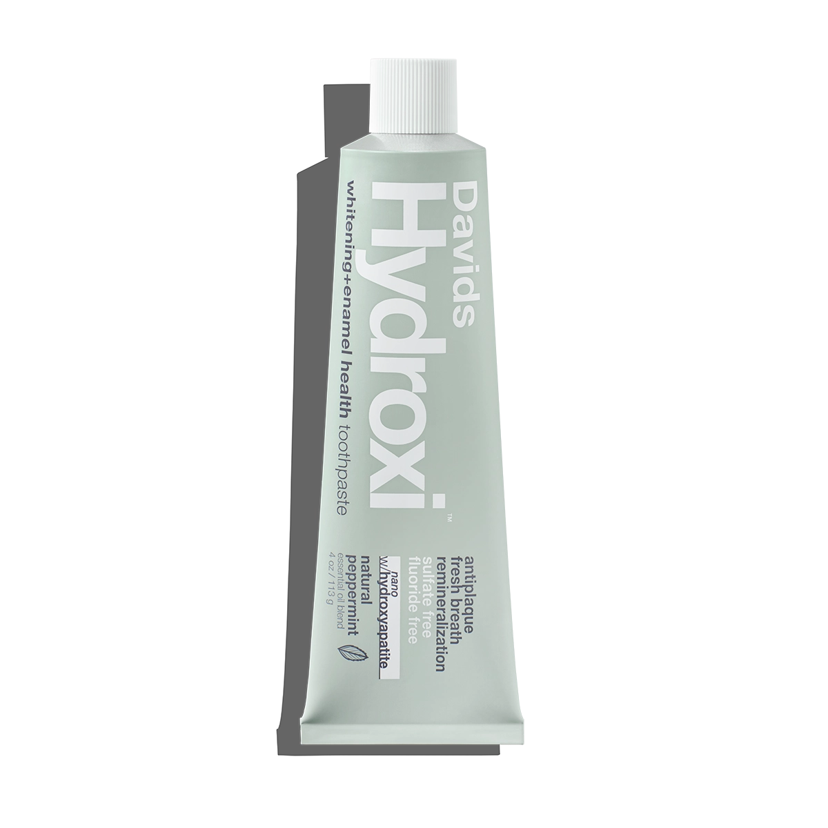 Tube of Davids Hydroxi whitening enamel health toothpaste with nano hydroxyapatite