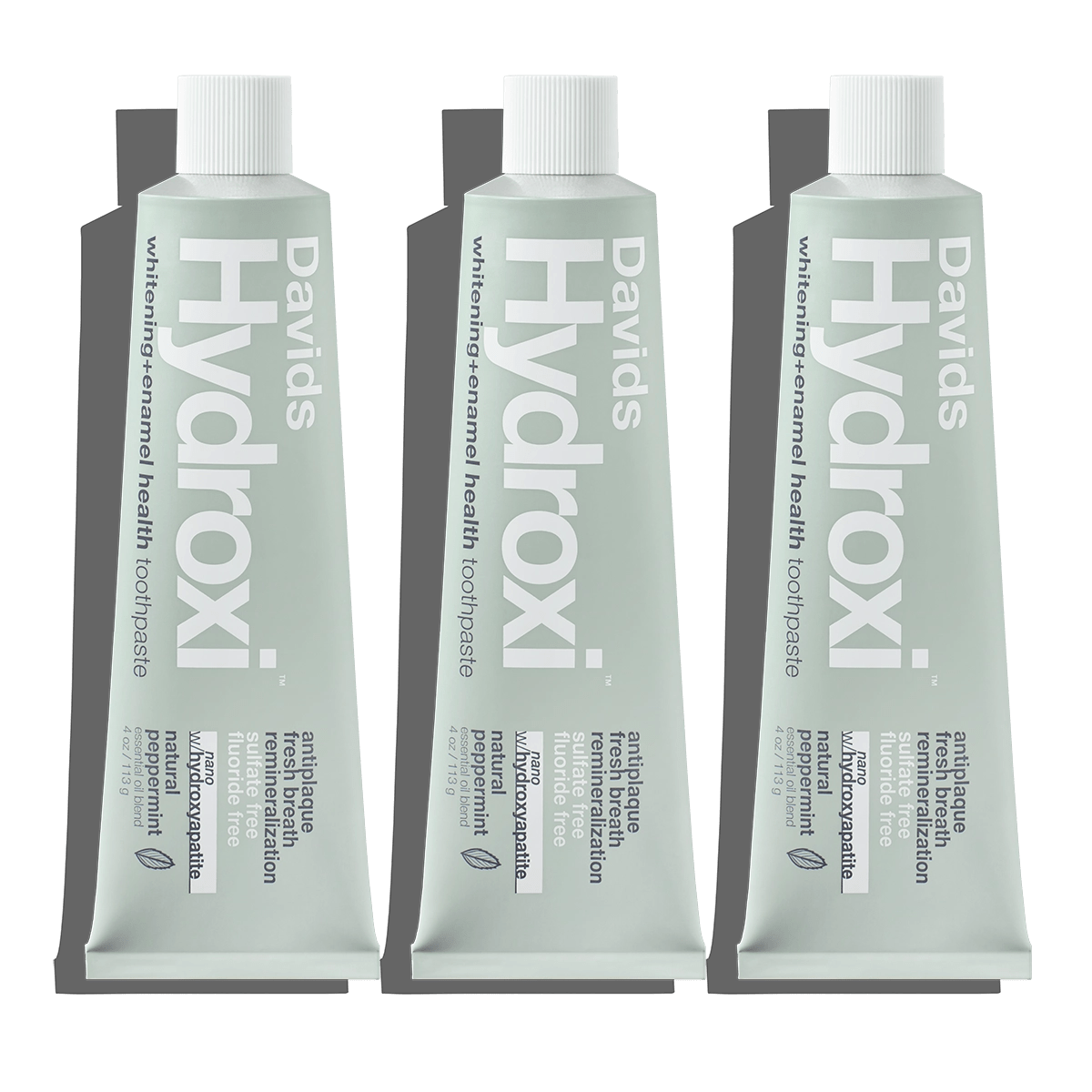 Davids Hydroxi™ whitening+enamel health nano hydroxyapatite premium toothpaste / peppermint image 3