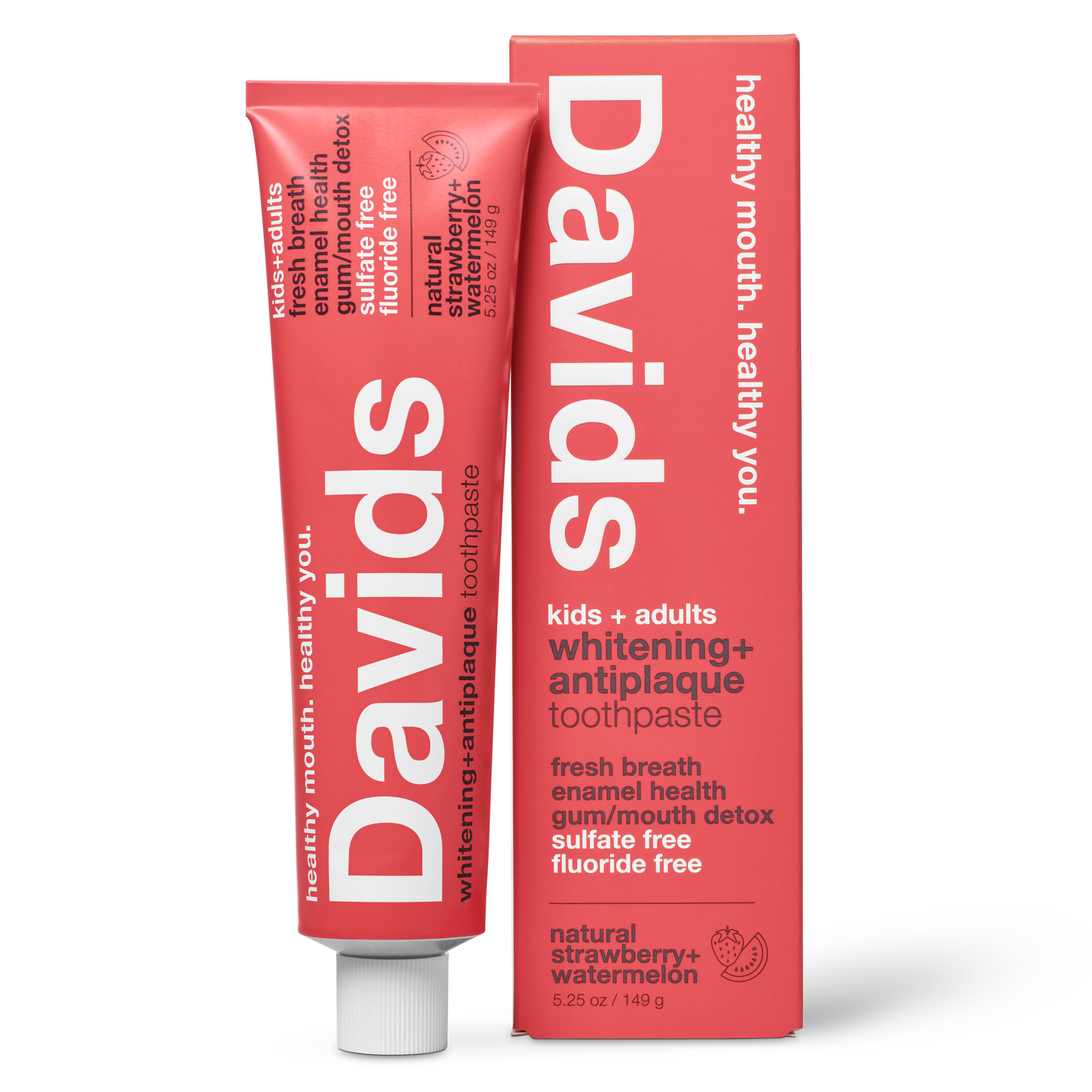 Davids kids + adults premium toothpaste  /  strawberry watermelon