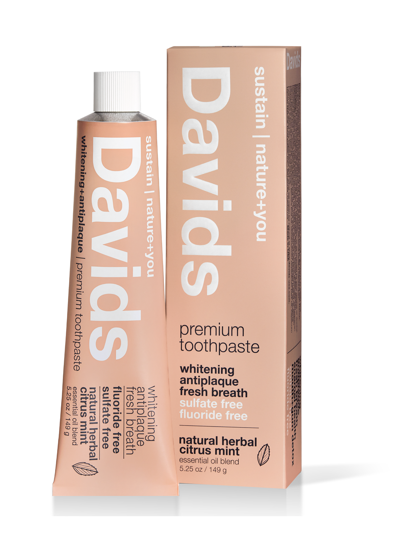 Davids premium toothpaste / herbal citrus peppermint