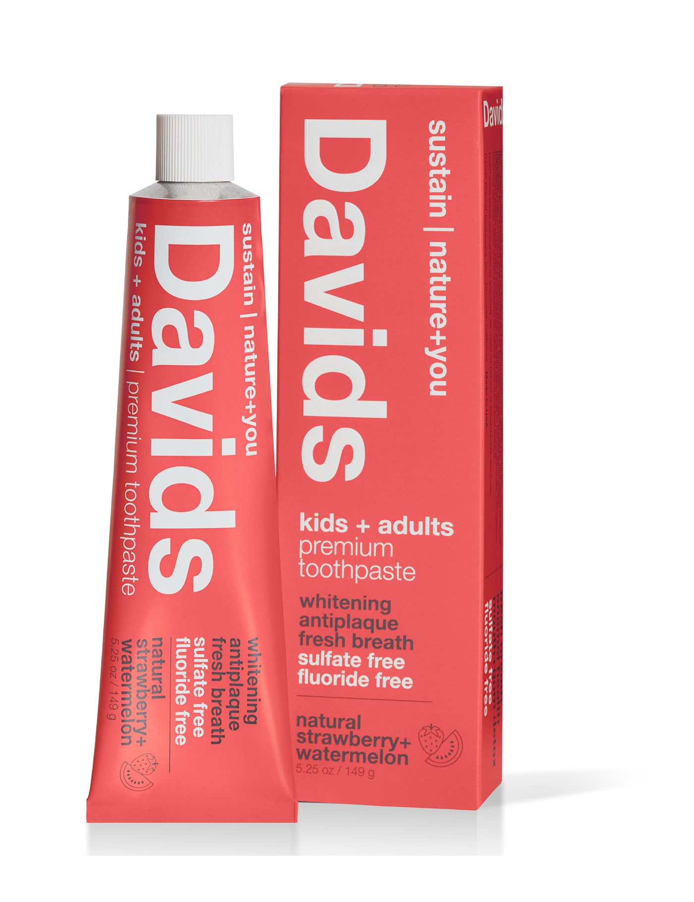 Davids kids + adults premium toothpaste  /  strawberry watermelon