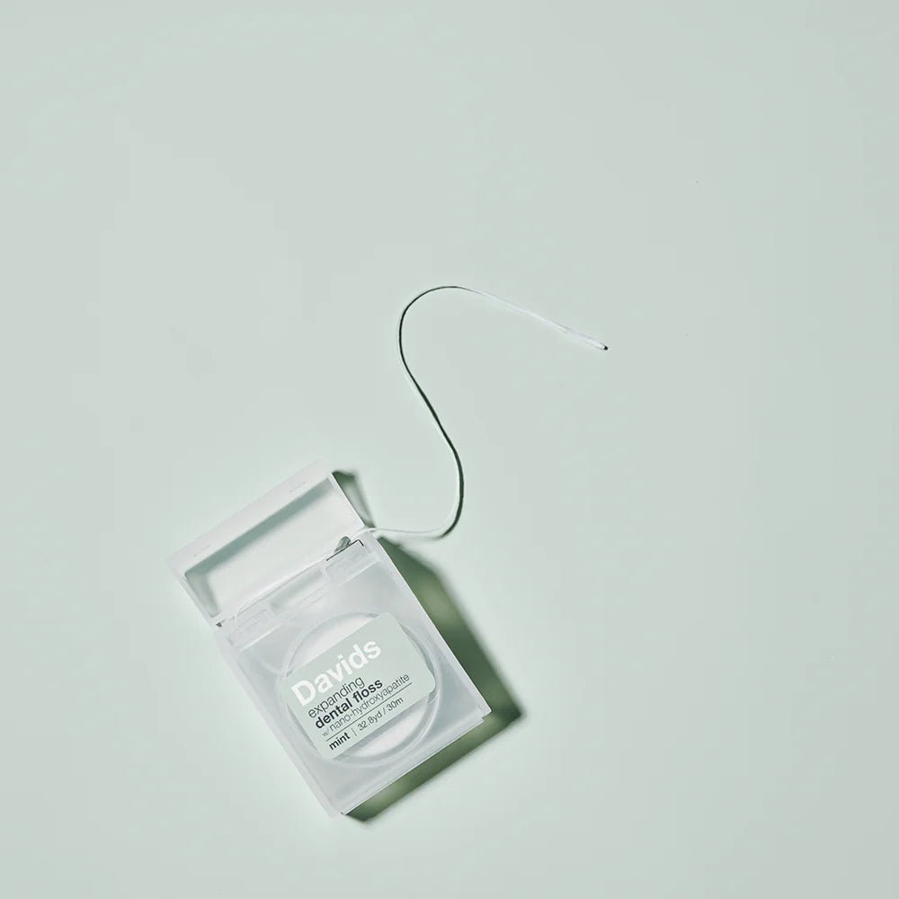 Davids Hydroxi™ expanding dental floss / refillable dispenser / mint / 30m thumbnail 3