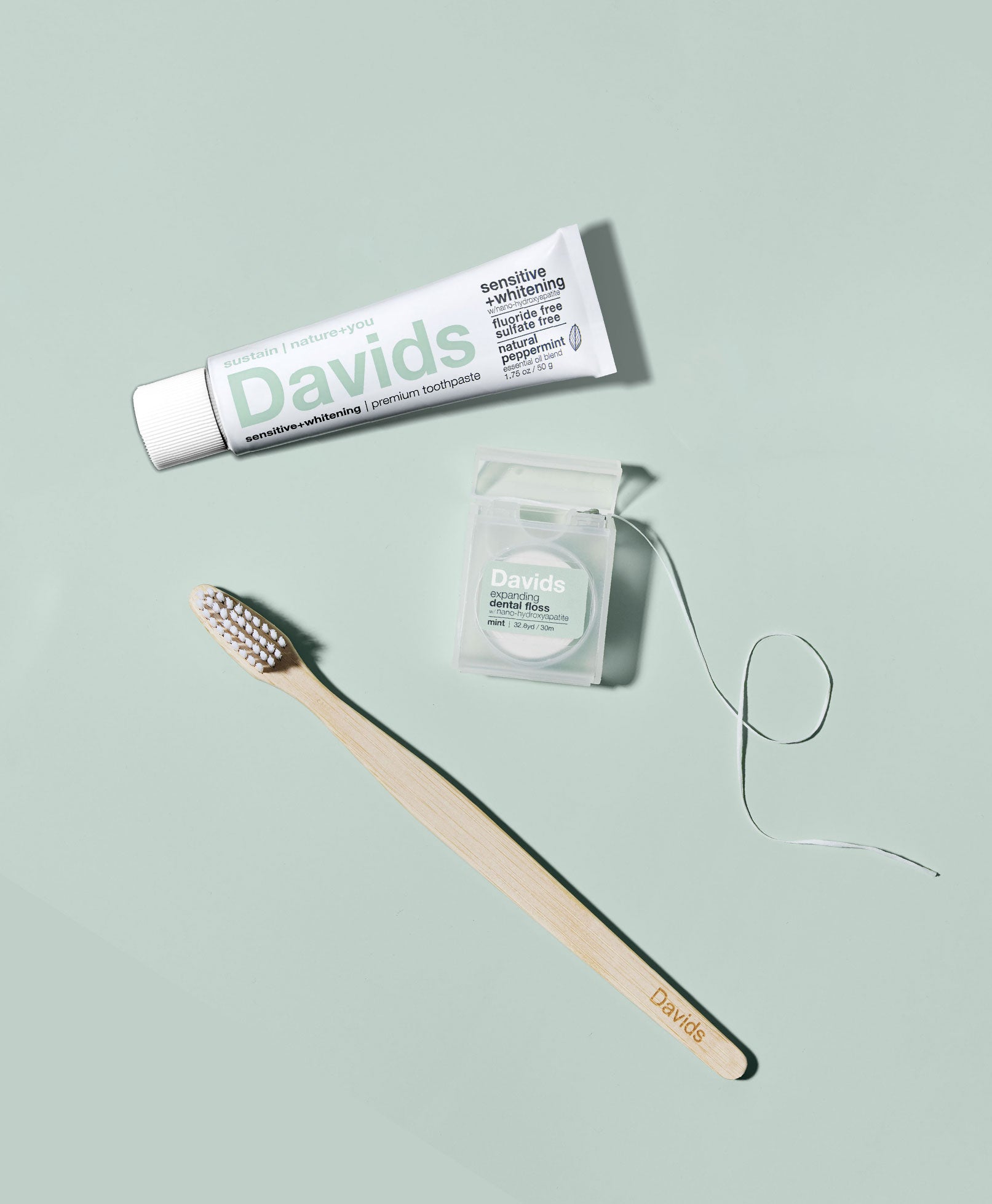 Hydroxi™ Travel Bundle / nano-hydroxyapatite toothpaste, floss + toothbrush